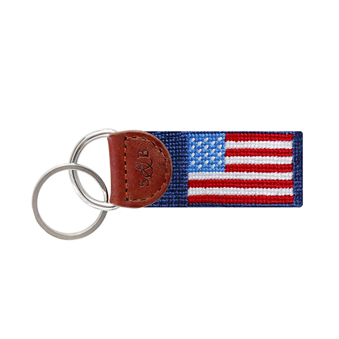 Smathers & Branson - Key Fob American Flag Classic Navy