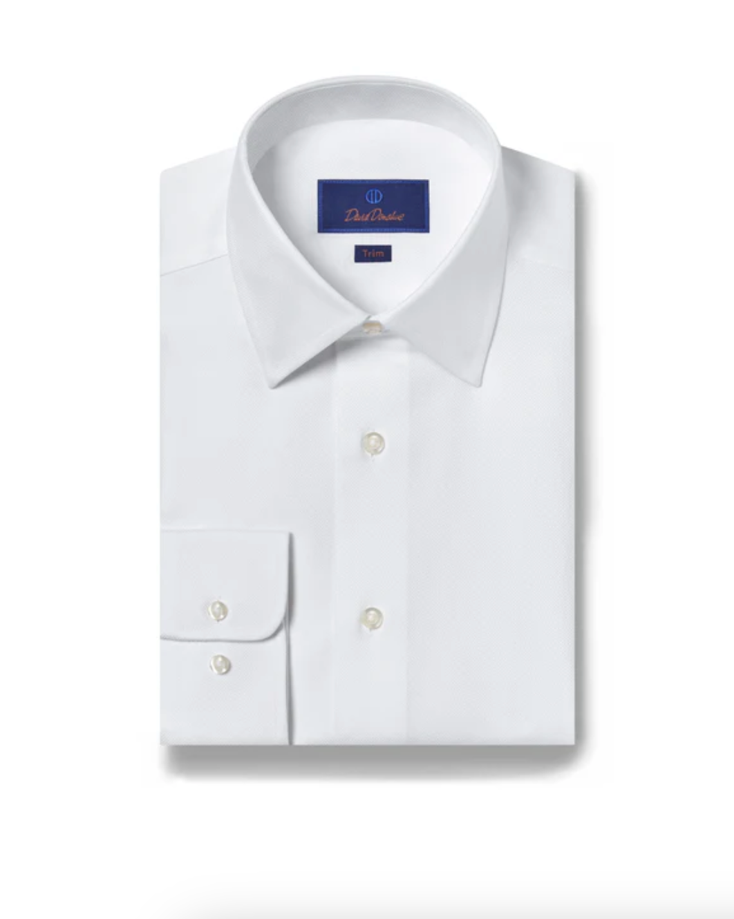 David Donahue - Reg. Fit White Royal Oxford Dress Shirt