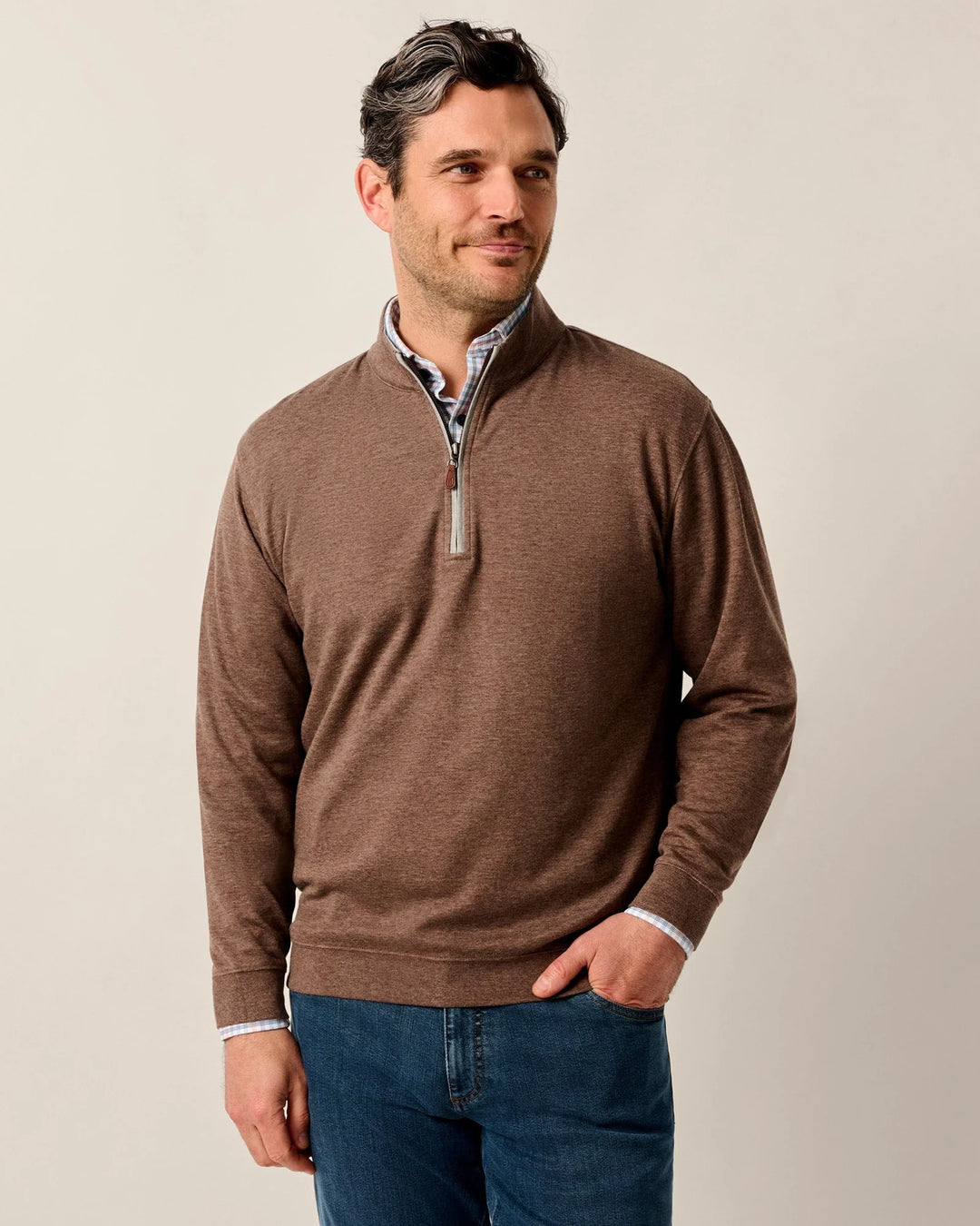 Johnnie-O - Sully 1/4 Zip Grizzly