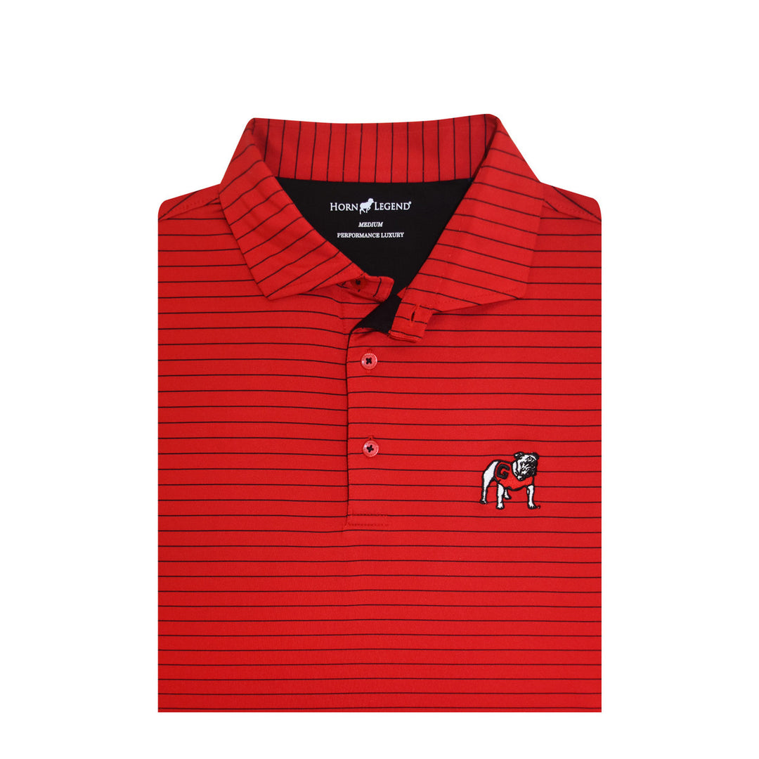 Horn Legend - Polo Red/Black Stripe UGA