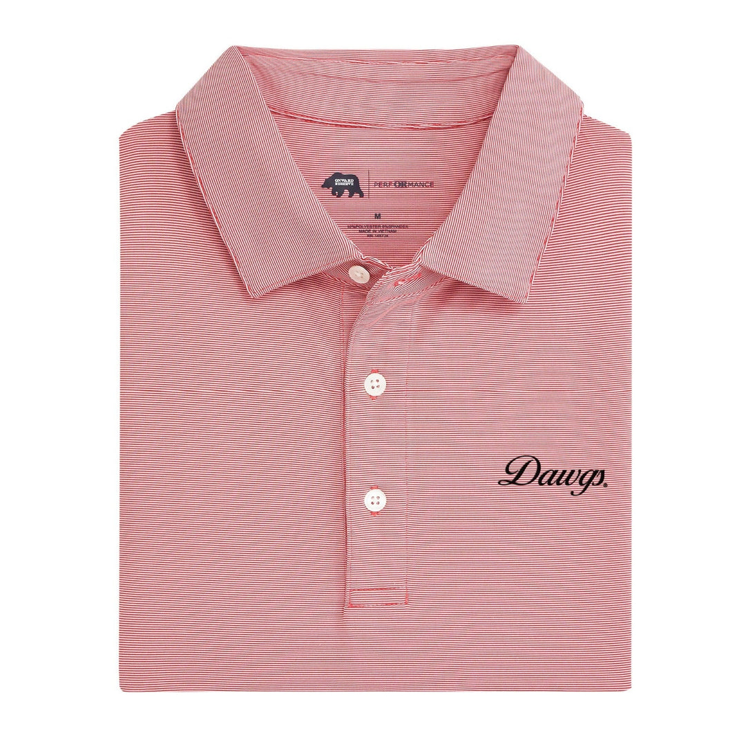 Onward Reserve - Hairline Stripe Dawgs Polo - Red