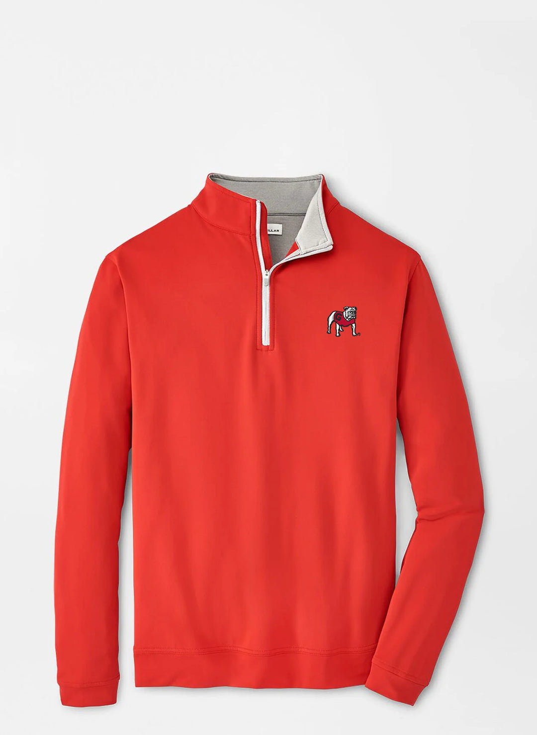 Peter Millar - UGA Perth 1/4 Zip Standing Bulldog - Red