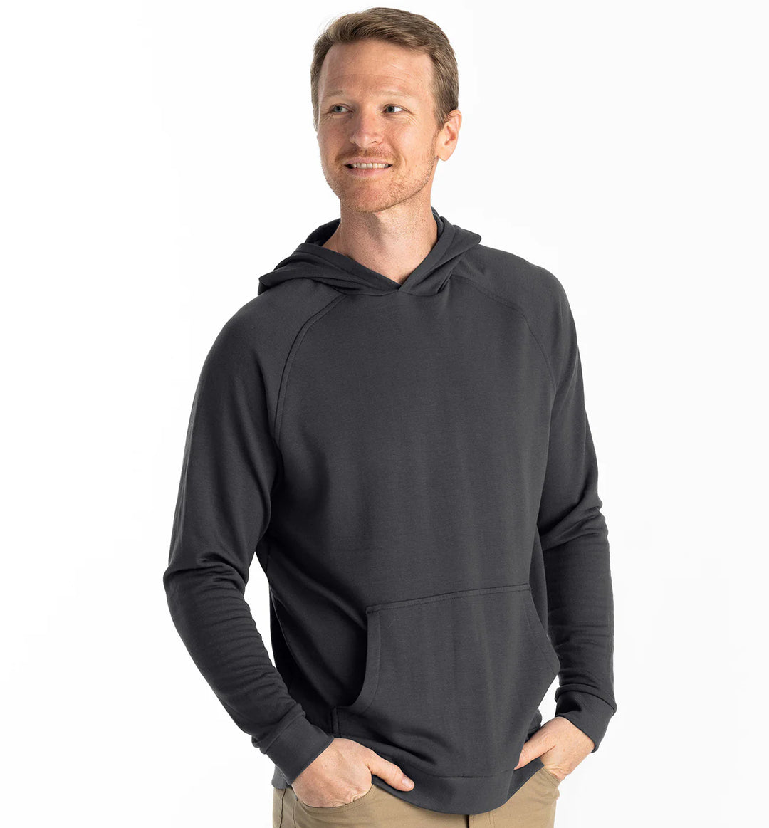 Free Fly - Lightweight Fleece Hoodie Black Sand