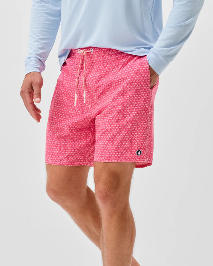 Johnnie-O - Scallop Swim Trunks Dahlia