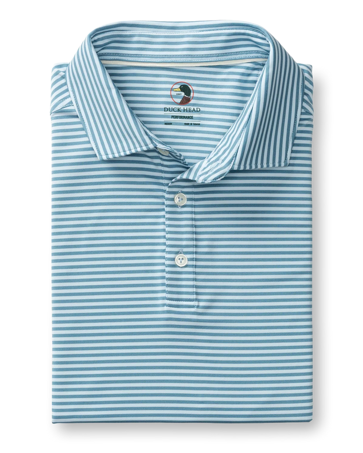 Duck Head - Long Drive Polo Sunwashed Blue