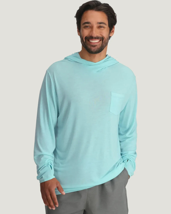 Free Fly - Lightweight Hoodie Bahama Blue