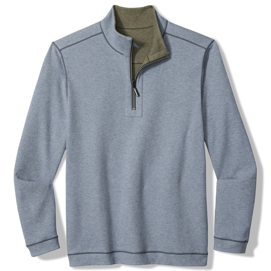 Tommy Bahama - Flipview 1/2 Zip Dark Fern Heather