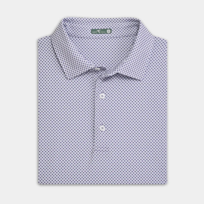 GenTeal - Prismatic Print Polo Purple Ash