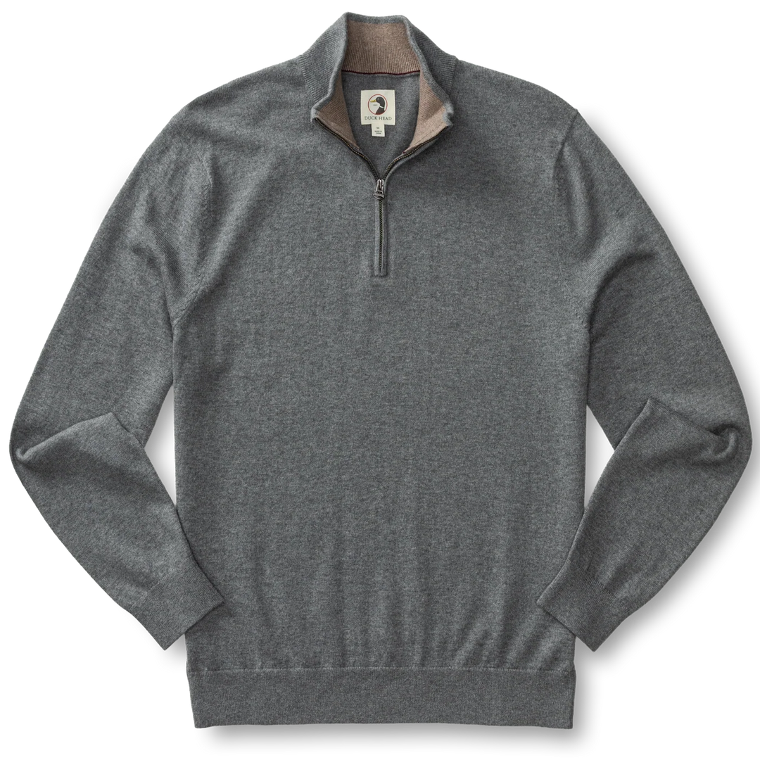 Duck Head - Ridley 1/4 Zip Monument Gray