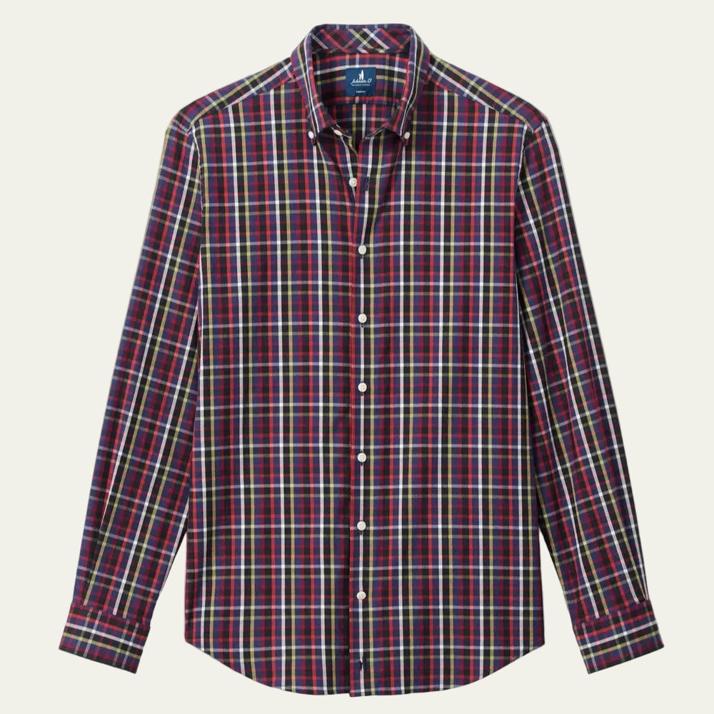 Johnnie-O - Battery Pane Shirt Navy