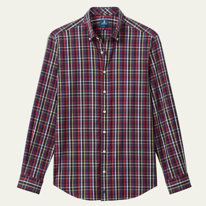 Johnnie-O - Battery Pane Shirt Navy