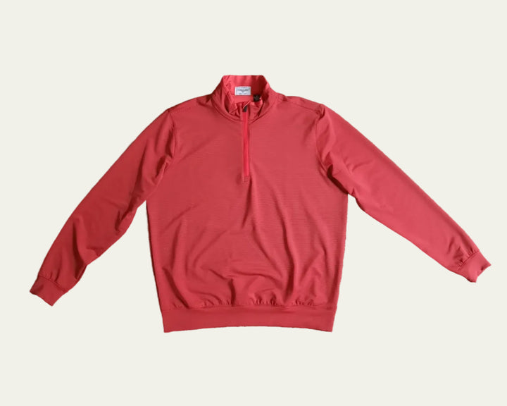TJ Bishop's - Red and Black Stripe 1/4 Zip