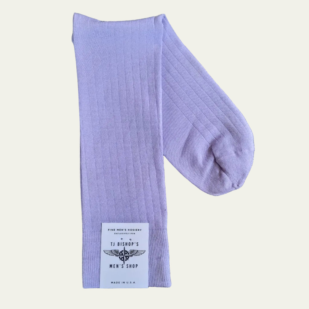 TJ Bishop's - Lavender Ribbed Socks