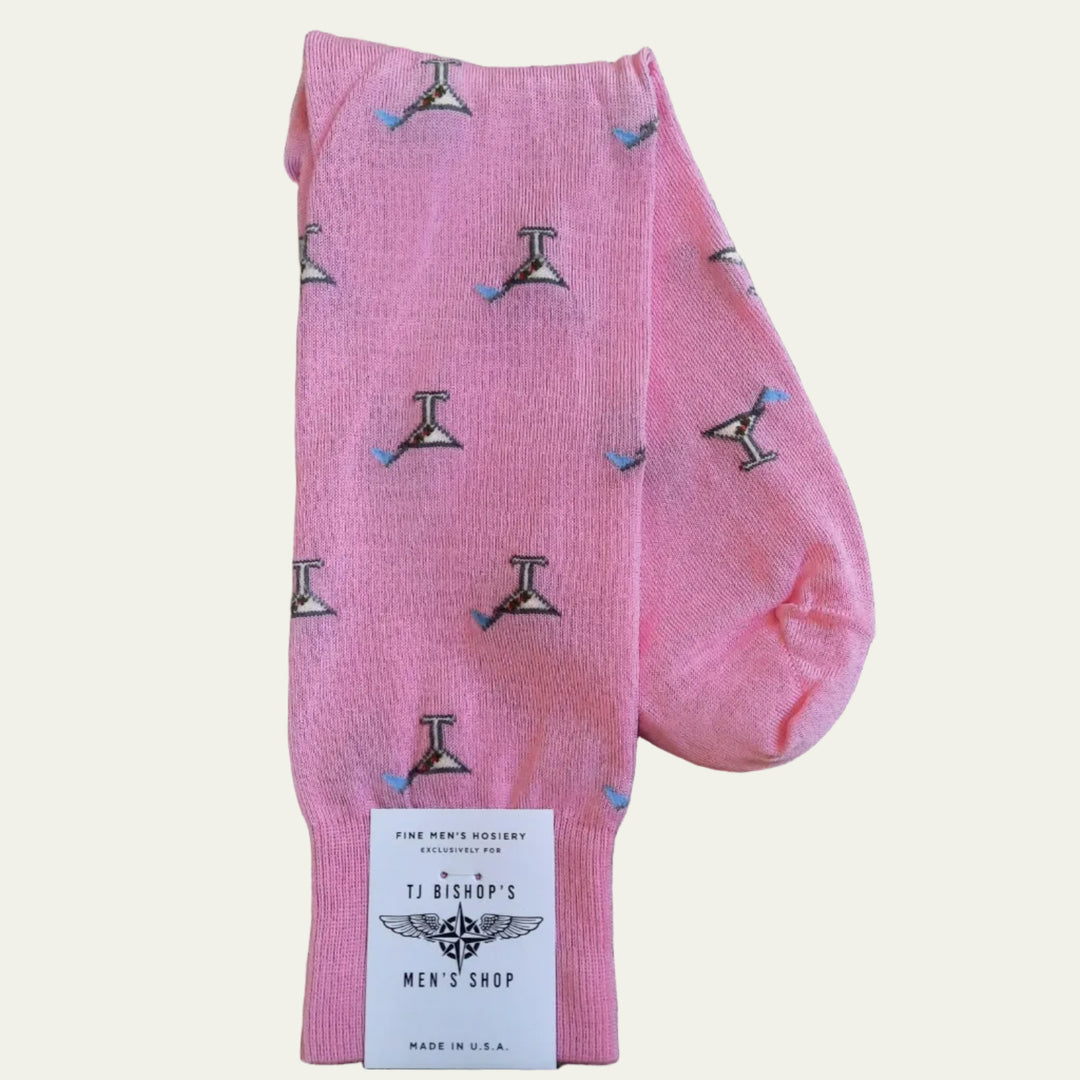 TJ Bishop's - Socks 19th Hole Pink