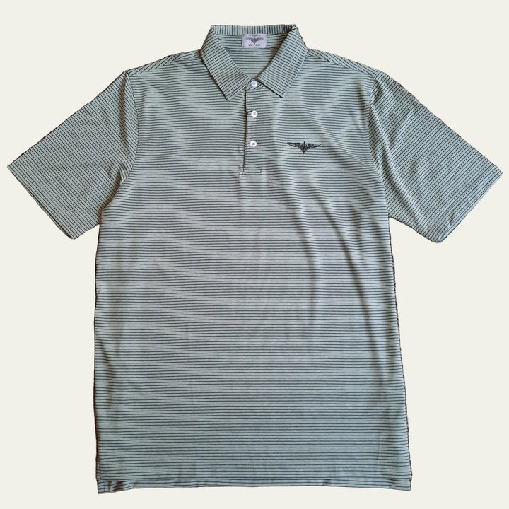 TJ Bishop's - Olive Striped Polo