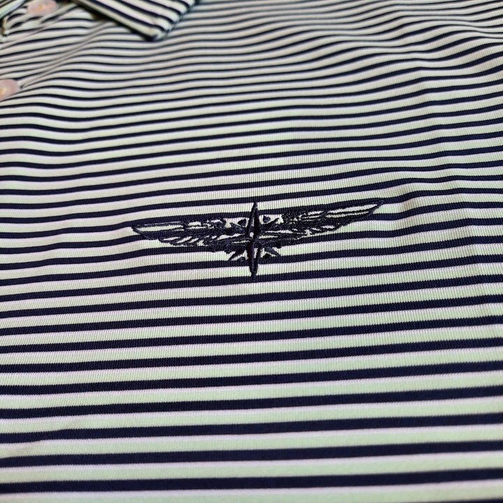 TJ Bishop's - Navy, White, & Mint Stripe Polo