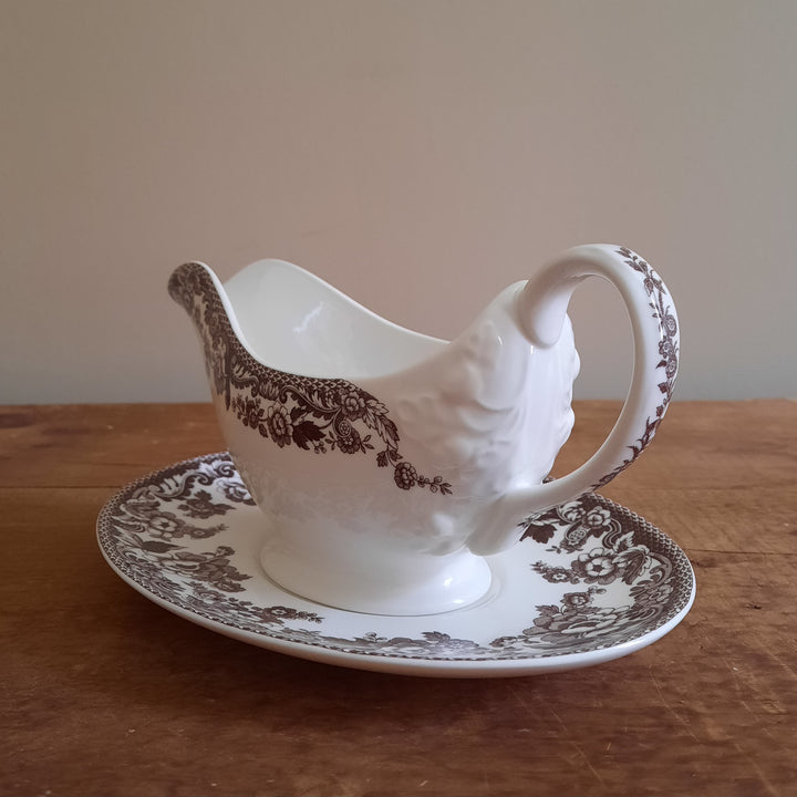 Spode - Delamere Sauce Boat & Stand