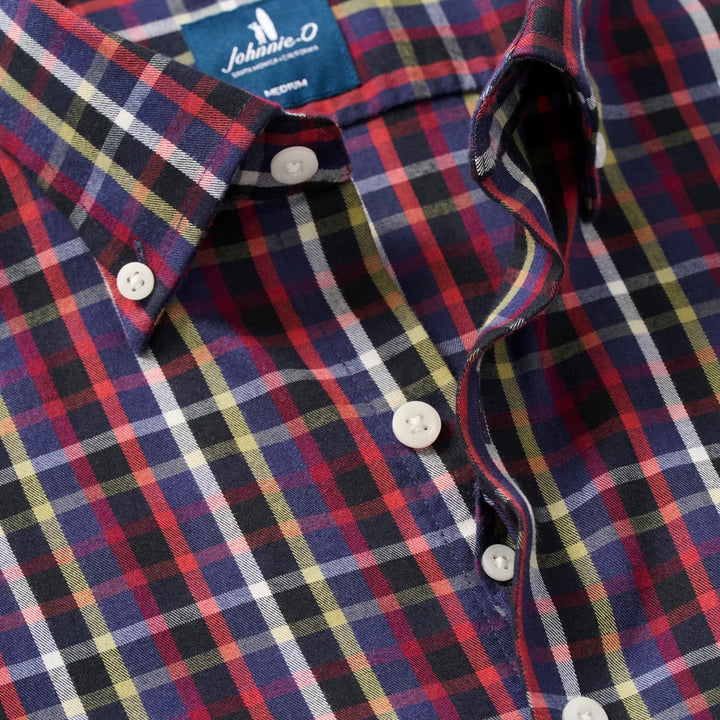 Johnnie-O - Battery Pane Shirt Navy
