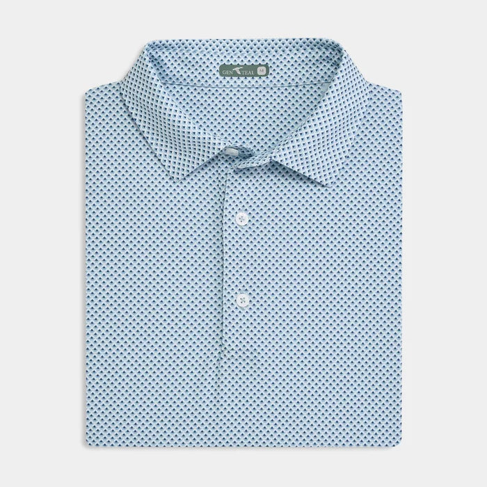 GenTeal - Prismatic Print Polo Sky