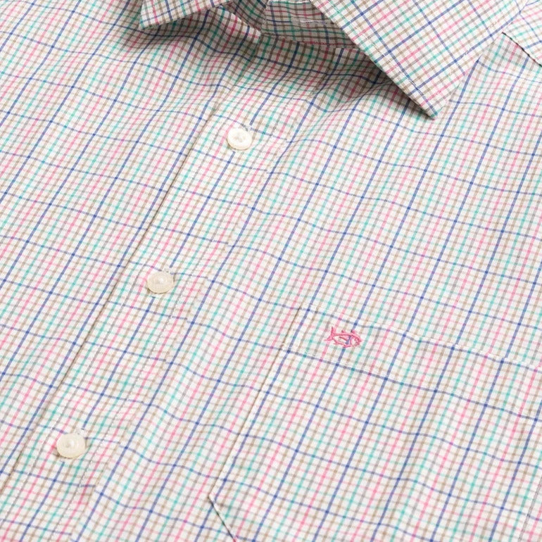 Southern Tide - Hillyer Plaid Sport Shirt Azalea