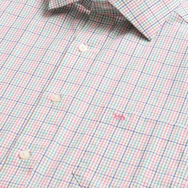 Southern Tide - Hillyer Plaid Sport Shirt Azalea