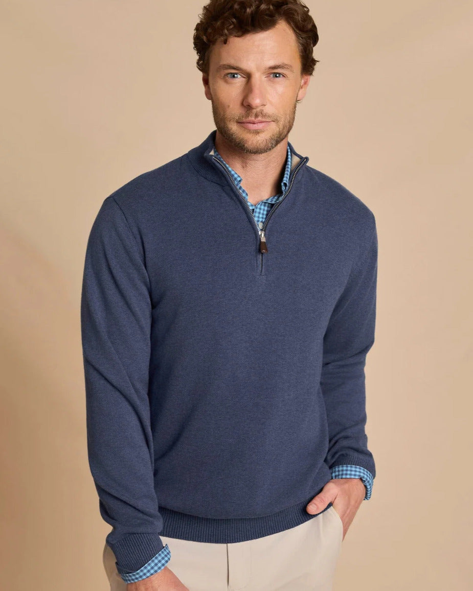 Southern Tide - Whitehaven 1/4 Zip Nautical Blue