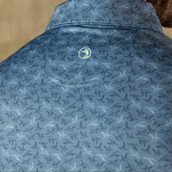Duck Head - Long Drive Polo Chambray Blue