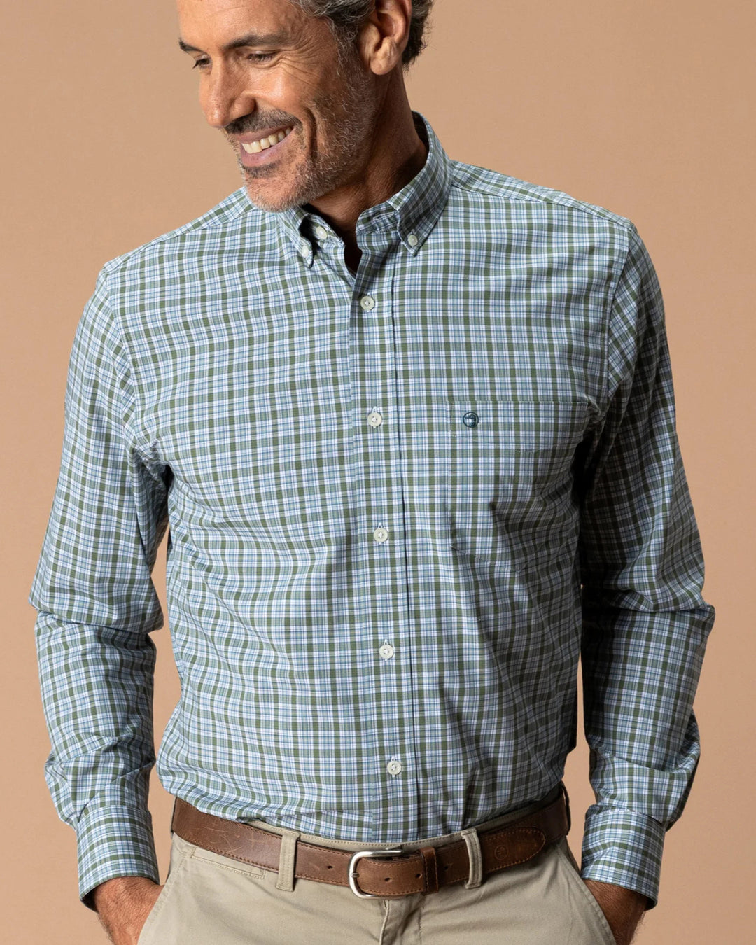 Duck Head - Denton Plaid Shirt Mossy Bark