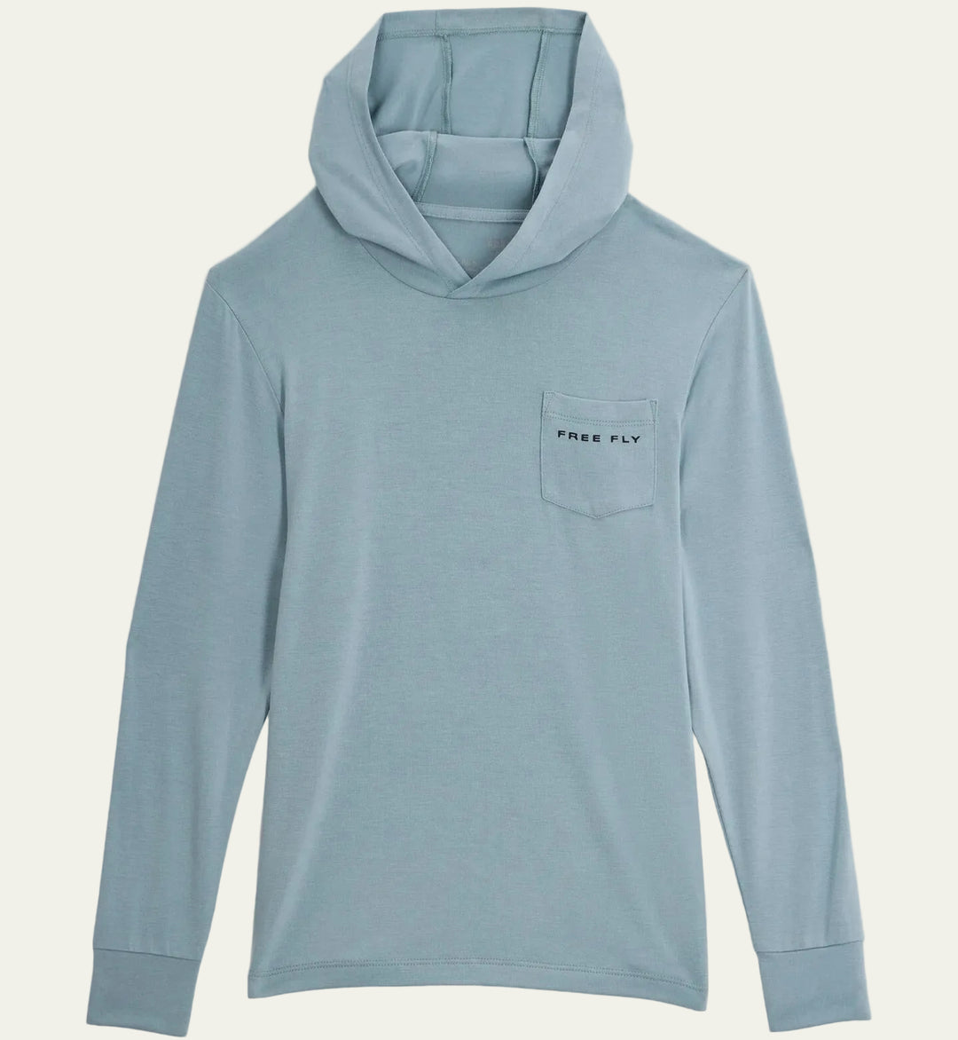 Free Fly - Jr. Graphic Hoodie Ocean Mist