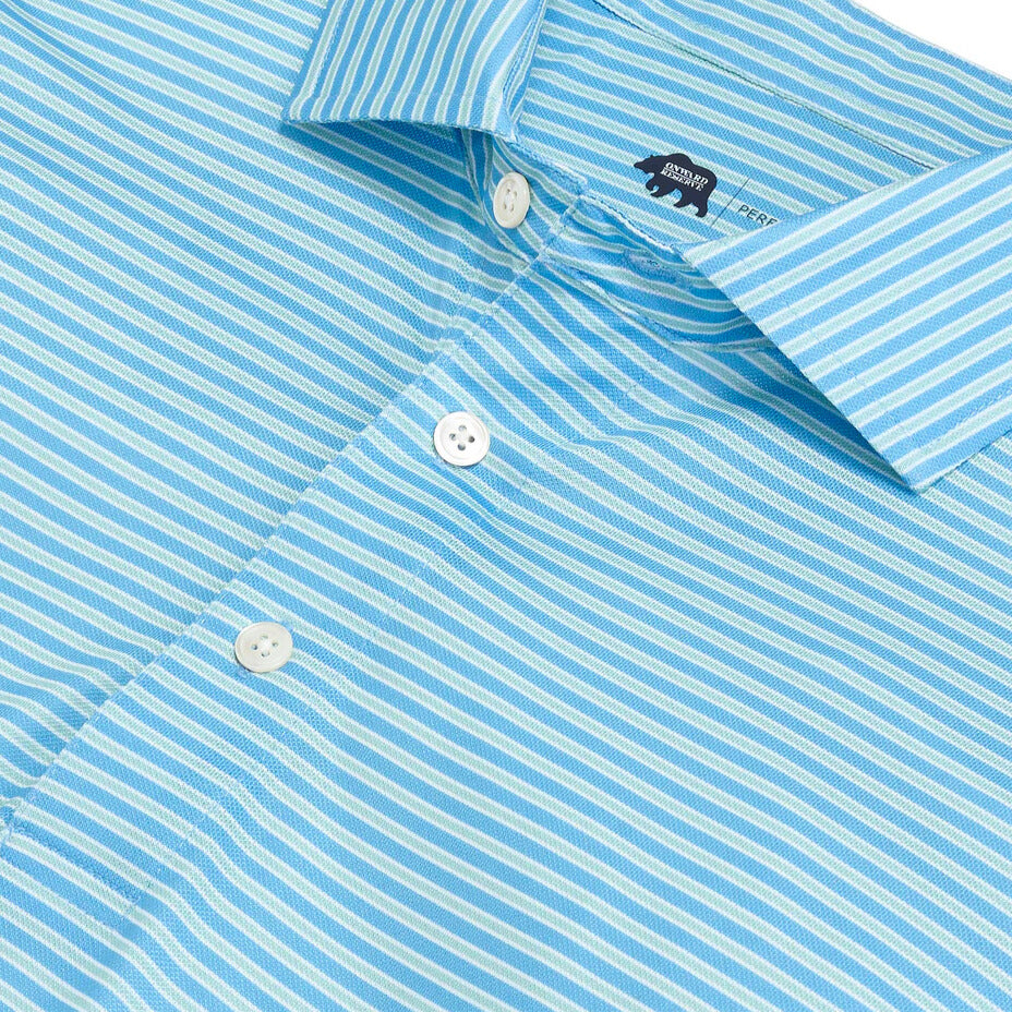 Onward Reserve - Trophy Stripe Polo Azurine