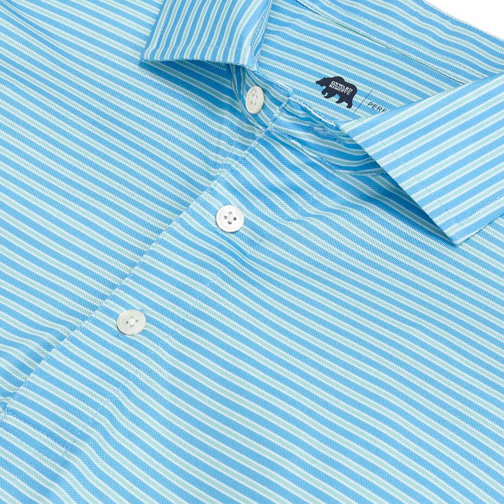 Onward Reserve - Trophy Stripe Polo Azurine