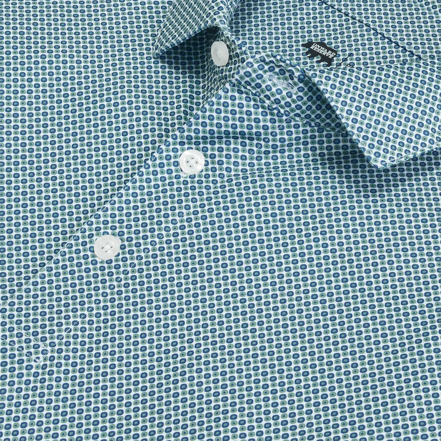 Onward Reserve - League Print Polo Ensign Blue