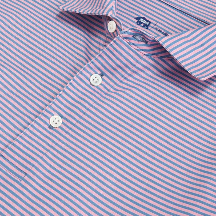 Onward Reserve - Echo Stripe Polo Powder Pink