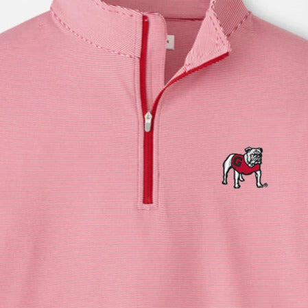 Peter Millar - UGA Perth Mini Stripe 1/4 Zip