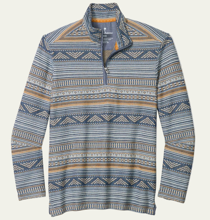 Tommy Bahama - San Roque 1/2 Zip Seabank Sky