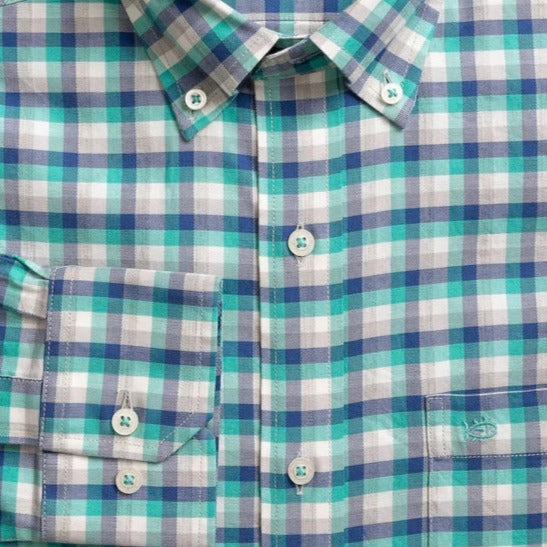 Southern Tide - Diamond Cove Sport Shirt Persian Green