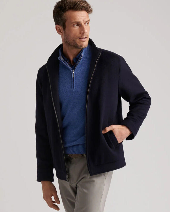 Peter Millar - Crown Flex Merino Bomber Jacket Navy