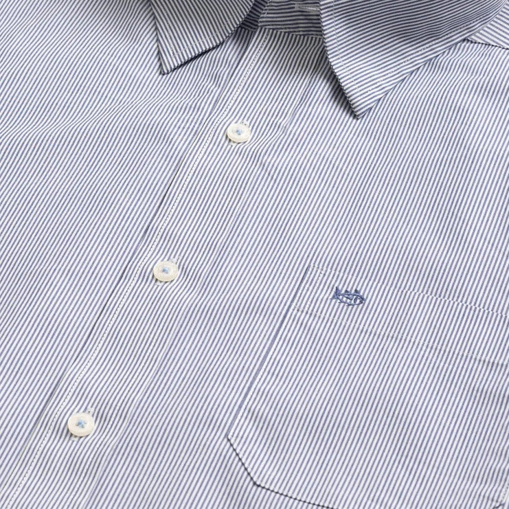 Southern Tide - Sampson Stripe Sport Shirt Nautical Blue
