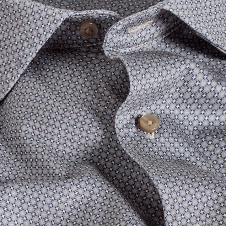 David Donahue - Dune/Navy Knit Shirt