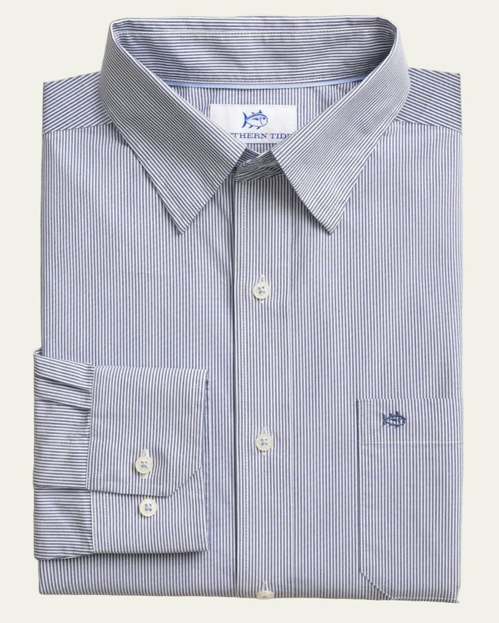 Southern Tide - Sampson Stripe Sport Shirt Nautical Blue