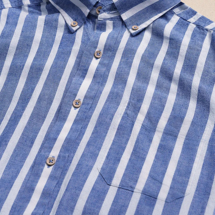 Southern Tide - Seamark Stripe Shirt Nautical Blue
