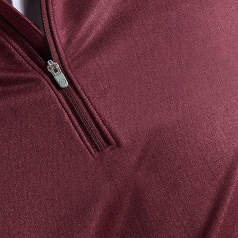 Peter Millar - Perth Herringbone 1/4 Zip Bordeaux