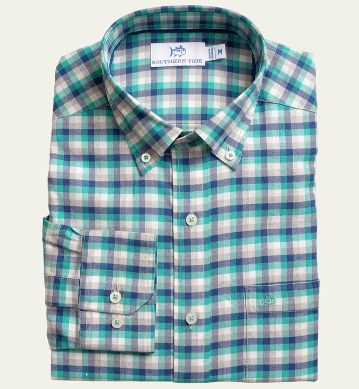 Southern Tide - Diamond Cove Sport Shirt Persian Green