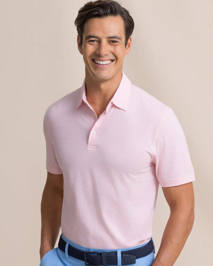 Southern Tide - Seaport Kinston Stripe Polo Orchid Pink