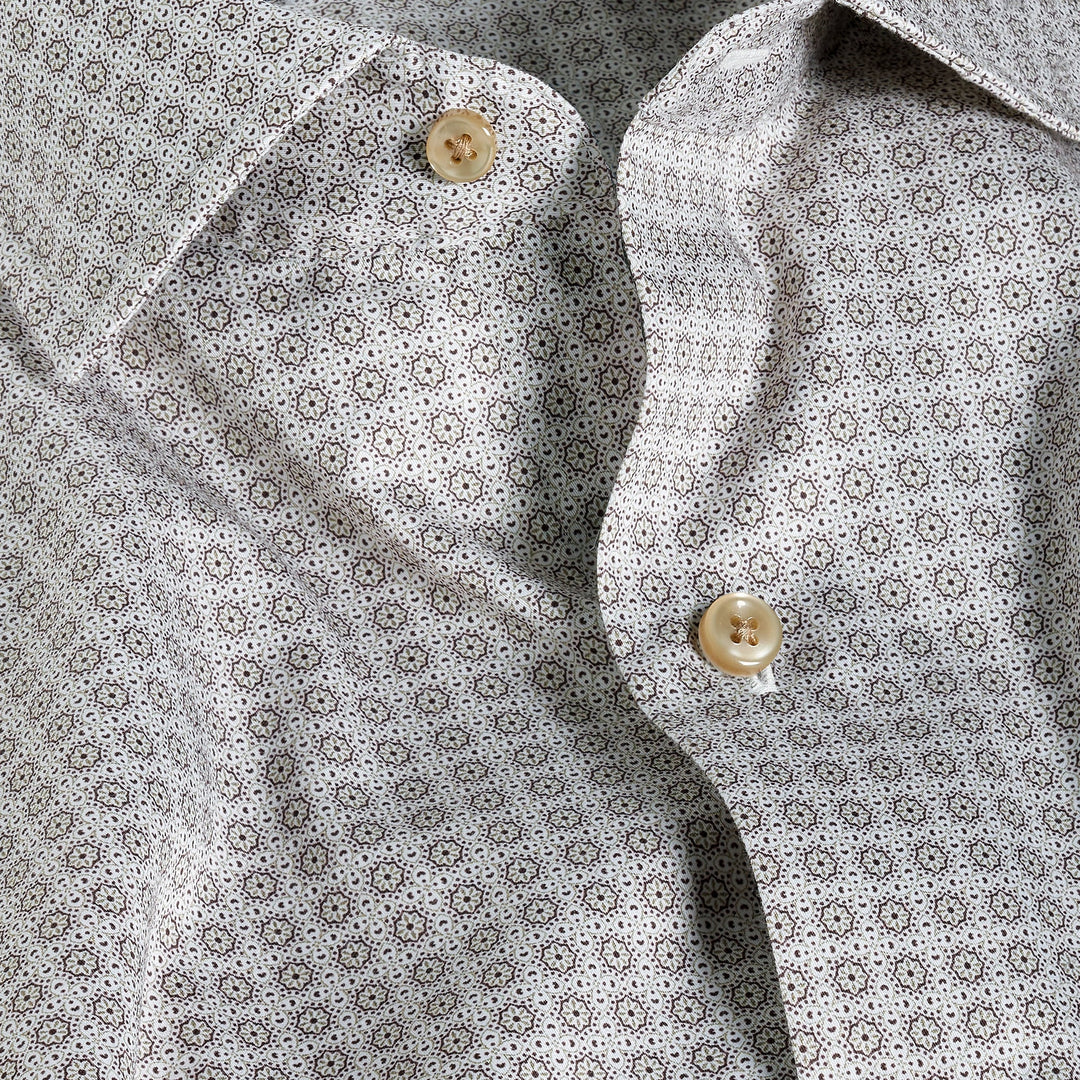 David Donahue - Olive Geometric Shirt