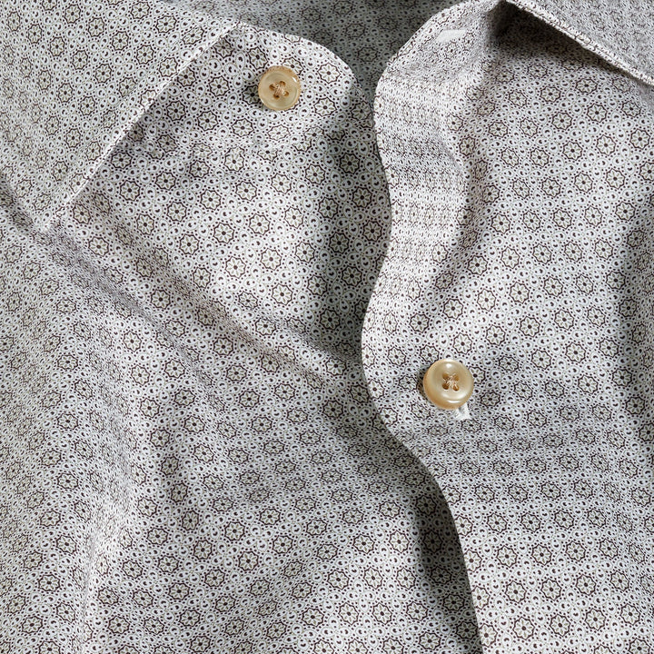 David Donahue - Olive Geometric Shirt