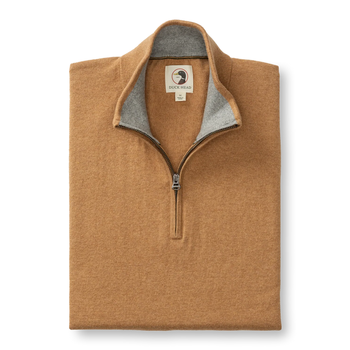Duck Head - Ridley 1/4 Zip Camel