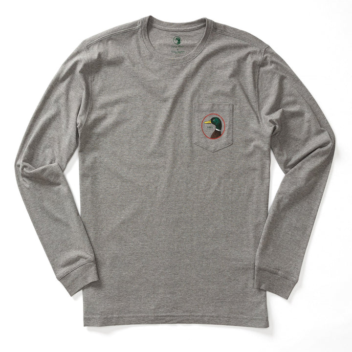 Duck Head -  DH Logo Tee LS Heather Grey