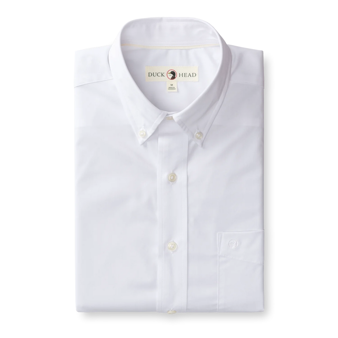 Duck Head - Performance Poplin Boyce Shirt White