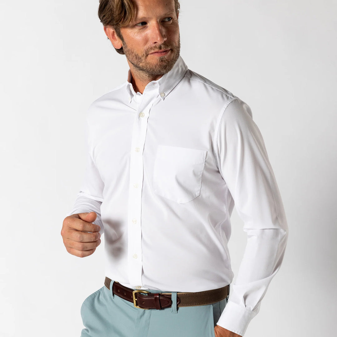 Duck Head - Performance Poplin Boyce Shirt White